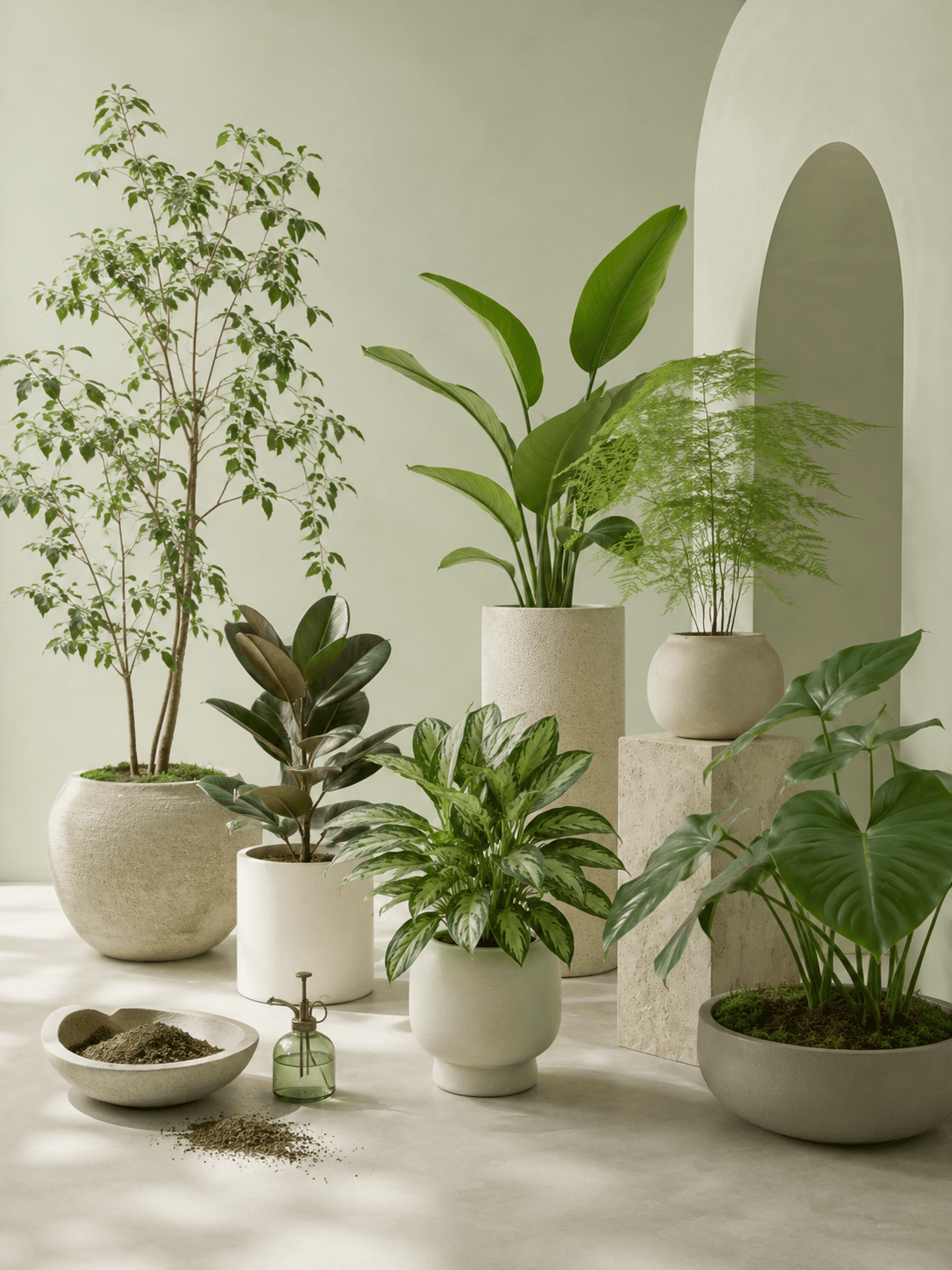 Dramatic monstera leaves in deep botanical light.